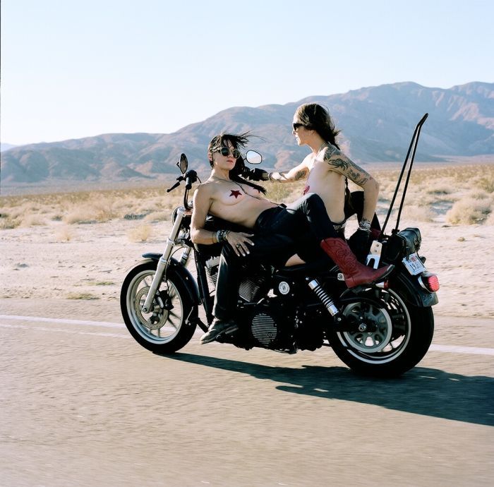 Girls on a motorcycle in Jinjiang